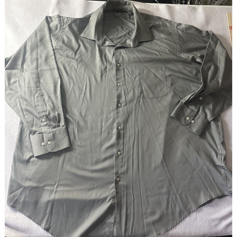 Van Huesen Men's Long Sleeve Grey Dress Shirt